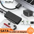 Cavo per disco rigido esterno da USB 3.0 a SATA con adattatore di alimentazione UE/USA/Regno Unito Cavo adattatore SATA a USB 3.0 per HDD SSD da 3,5 2,5 pollici