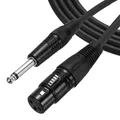 Cavo per microfono dinamico XLR da 6,5 mm 1/4 TS mono a 3 pin XLR femmina a 6,35 mm maschio cavo adattatore audio sbilanciato per mixer microfono