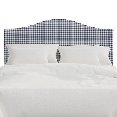 Vanessa Headboard - Arched, Arched/Gingham Denim, King - Grandin Road