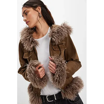 We The Free Club Classics Jacket at Free People in Brown, Size: Large