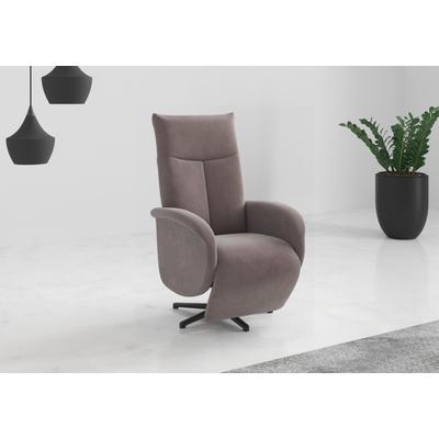 TV-Sessel SIT & MORE "Juma, inkl. Drehfunktion & Kopfteilverstellung", grau (taupe), B:75cm H:110cm T:82cm, 90% Polyester 10% Polyamid, Sessel, Höhe Armlehne 66 cm, wahlweise mit Aufstehhilfe, 2 Motoren und Akku Image