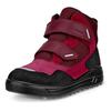 Klettstiefel ECCO "Urban Snowboarder", Kinder, Gr. 31, schwarz (schwarz, rot), Leder, Textil, sportlich, Schuhe, Winterboots, Winterstiefel, Kinderstiefel mit waterproof-Ausstattung
