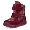 Klettstiefel ECCO "Urban Mini", Kinder, Gr. 25, dunkelrot schneeflocken, Veloursleder, Textil, bedruckt, sportlich, Schuhe, Winterboots, Winterstiefel, Stiefelette mit GORE-TEX