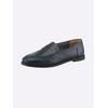 Slipper HEINE, Damen, Gr. 40, blau (marine), Leder, Rindsleder, modisch, Schuhe