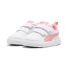 Sneaker PUMA "COURTFLEX V3 DOTTY V INF", Gr. 23, weiß (puma weiß, pinkscape, silber mist), Synthetik, sportlich, Schuhe, für Kinder