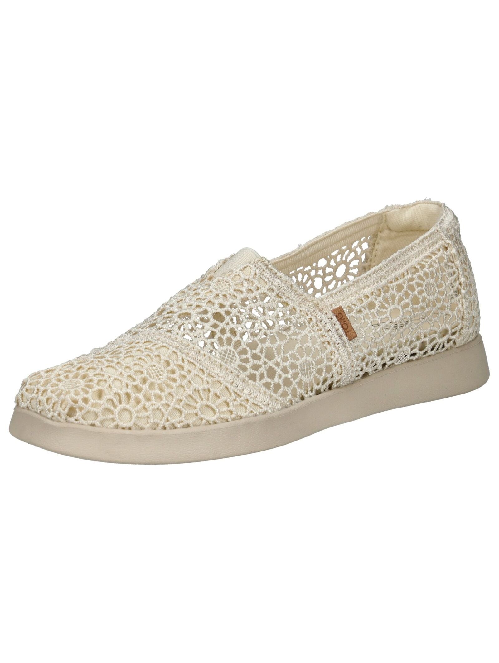 Slipper TOMS "TOMS Slipper Textil", Damen, Gr. 38,5, beige, Textil, Casual, Schuhe
