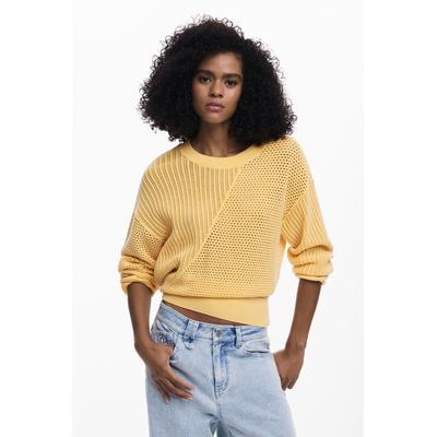 Embroidered knit sweater