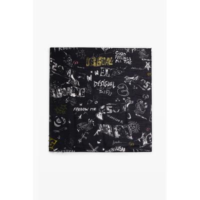 Square lettering scarf