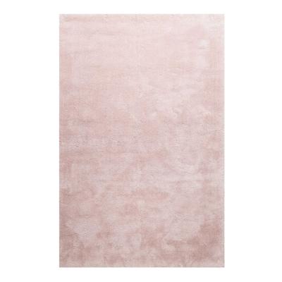 Teppich HOMIE LIVING "Pisa", rosa, B:200cm H:25mm L:290cm, Polyester, Teppiche, Hochflor, Microfaser, uni, weich, Shaggy, Wohnzimmer, Schlafzimmer Image