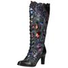 Schnürstiefel LAURA VITA "LAURA VITA Stiefel Leder/Textil", Damen, Gr. 41, schwarz, Leder, Textil, casual, Schuhe