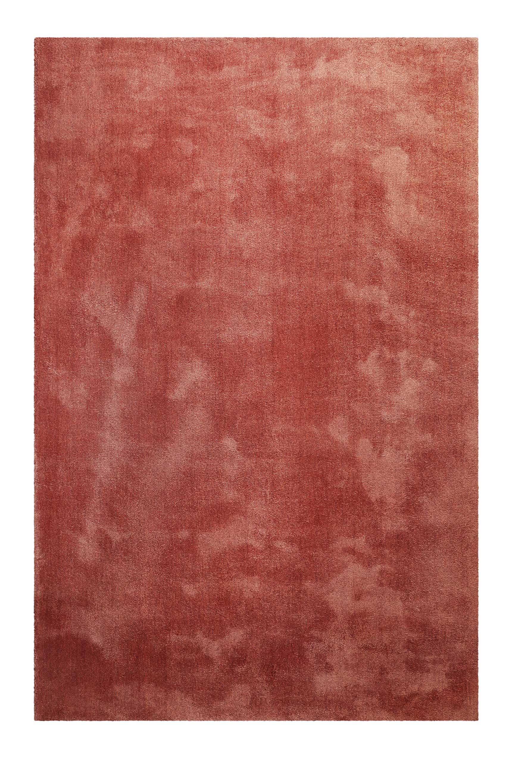 Teppich HOMIE LIVING "Sienna", rot (ziegelrot), B:70cm H:20mm L:140cm, Polyester, Teppiche, Hochflor, Microfaser, uni, weich & kuschelig, Wohnzimmer, Schlafzimmer Image