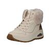 Schnürstiefelette SKECHERS "Skechers Stiefelette Lederimitat/Textil", Damen, Gr. 39, beige (hellbeige), Lederimitat, Textil, casual, Schuhe