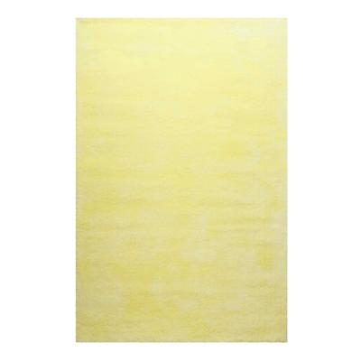 Teppich HOMIE LIVING "Pisa", gelb, B:70cm H:25mm L:140cm, Polyester, Teppiche, Hochflor, Microfaser, uni, weich, Shaggy, Wohnzimmer, Schlafzimmer Image