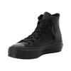 Sneaker CONVERSE "CHUCK TAYLOR ALL STAR LIFT PLATFORM LEATHER", Gr. 36, schwarz (schwarz, schwarz, schwarz), Leder, sportlich, Schuhe