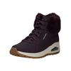 Schnürstiefelette SKECHERS "Skechers Stiefelette Lederimitat/Textil", Damen, Gr. 38, rot (weinrot), Lederimitat, Textil, casual, Schuhe