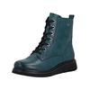 Schnürstiefelette REMONTE "Remonte Stiefelette Leder", Damen, Gr. 37, blau (petrol), Leder, casual, Schuhe