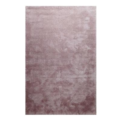 Teppich HOMIE LIVING "Pisa", rosa (altrosa), B:70cm H:25mm L:140cm, Polyester, Teppiche, Hochflor, Microfaser, uni, weich, Shaggy, Wohnzimmer, Schlafzimmer Image