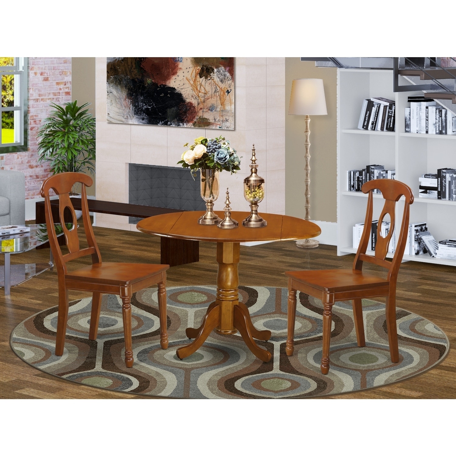 Kitchen Nook Dining Set - 5 Piece Table & Chair Set - Small Round Table for Dining Room