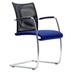 Dauphin 22" W Mesh Seat Waiting Room Chair w/ Metal Frame Mesh/Metal in Blue, Size 36.0 H x 22.0 W x 22.0 D in | Wayfair VI2220/A
