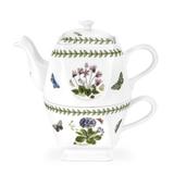 Portmeirion Botanic Garden Square Tea For One 8 Oz/15 Oz Porcelain China/Ceramic in White | Wayfair 605239