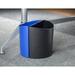 Safco Products Company Plastic Multi-Compartments Trash & Recycling Bin Plastic in Black/Blue | 15.5 H x 17.5 W x 9 D in | Wayfair SAF9928BB