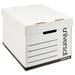 Universal® Extra-Strength Storage Box w/ Lid, 12/Carton Plastic in White | 12 H x 15 W in | Wayfair UNV85700