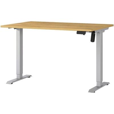 Germania-Werke Schreibtisch höhenverstellbar (elektrisch) »Boras« 120 cm Grandson-Eiche-Nb./Silber, 120x119x80 cm Image