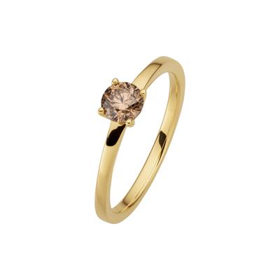 Orolino Ring 585/- Gelbgold 1 Brill. 0,50ct. braun Image
