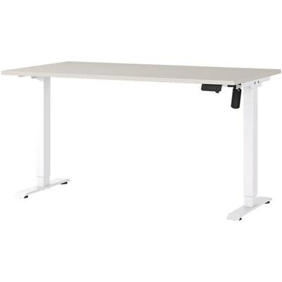 Germania-Werke Schreibtisch höhenverstellbar (elektrisch) »Boras« 140 cm Kaschmir/Weiß, 140x119x80 cm Image