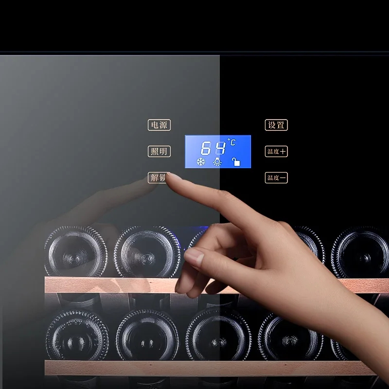 Réfrigérateur de stockage au froid 95L réfrigérateurs à vin porte en verre Transparent boissons au thé congélateurs-5 à10 degrés C armoire d