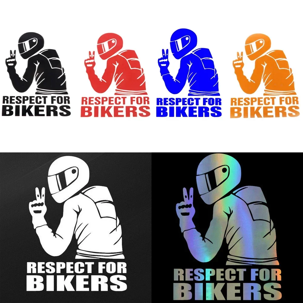 Respect Biker autocollant Auto moto vinyle voiture autocollant 3D autocollants réfléchissants décalcomanies voiture moto accessoires