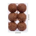 6 palline di Natale, ornamenti, decorazioni natalizie da 6 cm/2,36 pollici, set regalo in schiuma di filato di alta qualità, decorazioni con palline di Natale da appendere