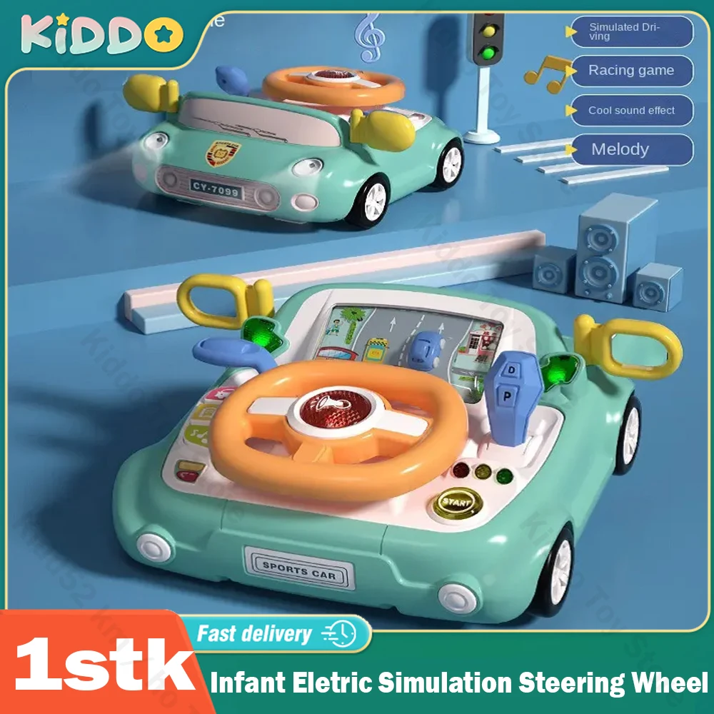 Simulation Lenkrad Spielzeug mit Licht Musik Infant Eletric Kinder Frühe Pädagogische Kinderwagen Tragbare Fahren Stimm Spielzeug Geschenke