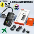 Ricevitore audio RGB Trasmettitore wireless Adattatore Bluetooth 5.2 3 in 1 Adattatore per aereo doppio dispositivo AUX da 3,5 mm per auricolari per auto TV