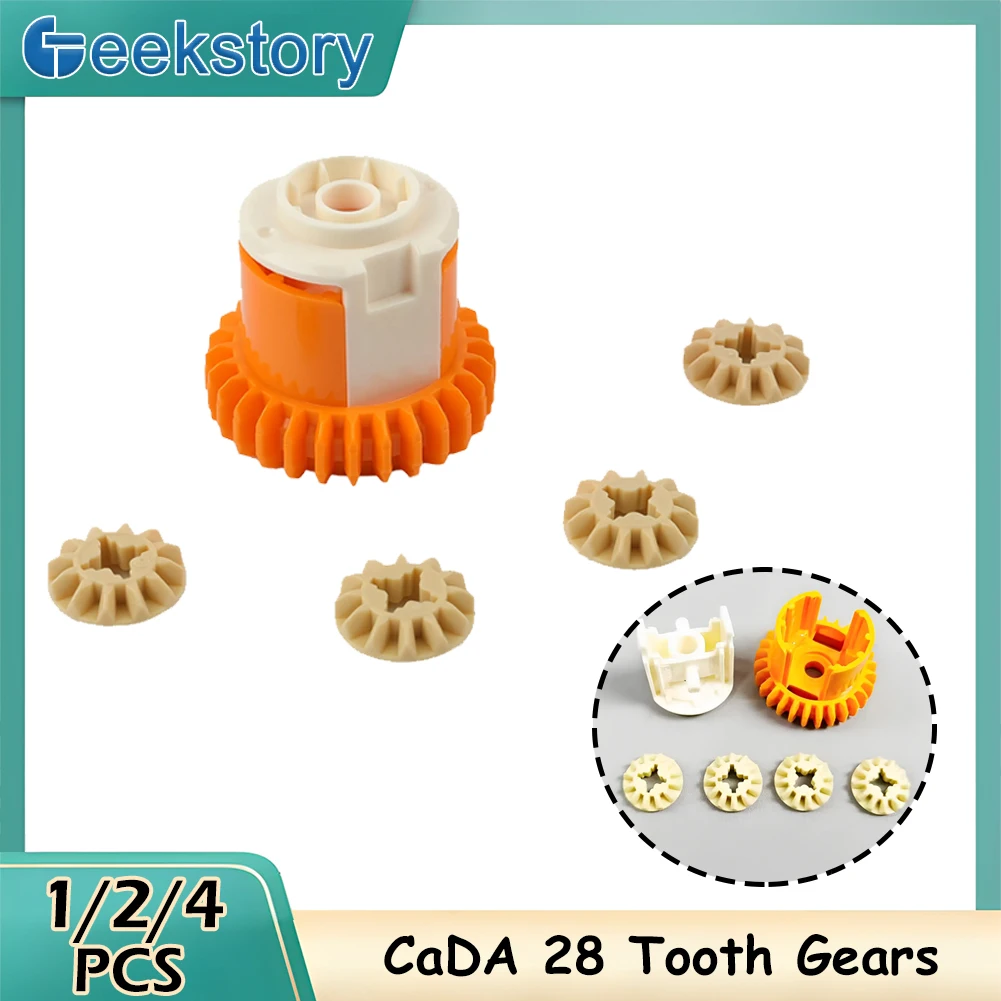 1/2/4PCS MOC CaDA 28 Zähne Differential Getriebe Technische Chassis Lenkgeschwindigkeit Änderung Teile Bausteine für Legoeds Image