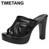 Hochwertige Sommers andalen für Frauen 10cm High Heel Neu 2024 Größe 32 33 42 43 Plattform Open Toe Eleganter Schuh Schwarz gold