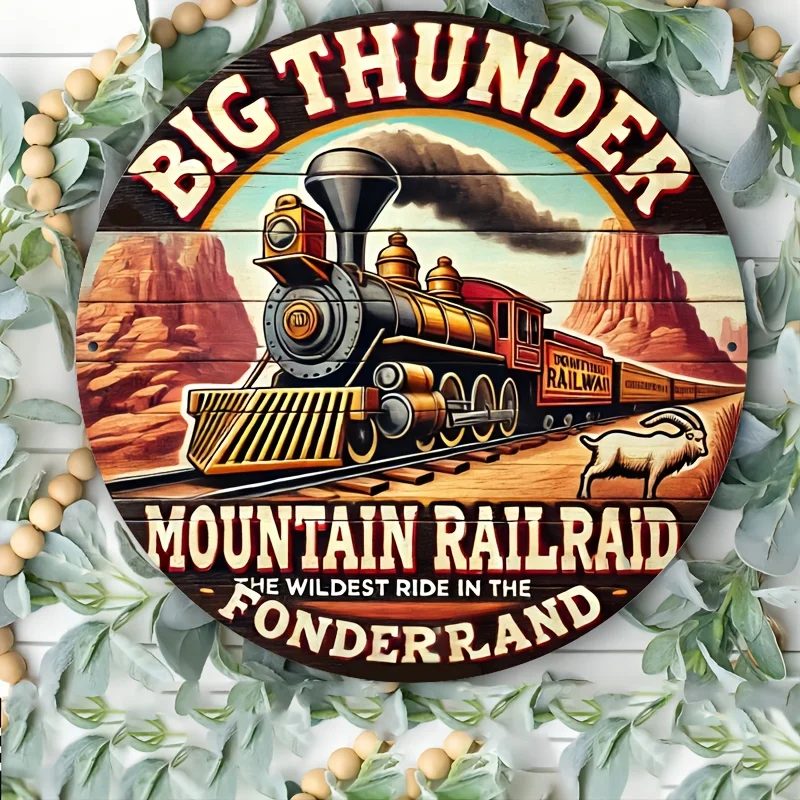 8 x 8 Zoll runde Aluminium-Wandkunst – langlebiges Metallschild für Heim- und Bürodekoration, perfektes Geschenk für Wohnzimmer, Bar, Café Image