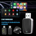 Adattatore CarPlay wireless Mini CarPlay 2 in 1 e Android Conversione automatica da cavo a Carplay wireless USB-C/Tipo-C per iPhone/Android