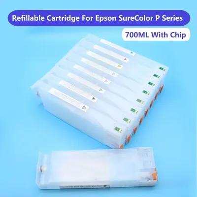 Surecolor Replace Cartridge Refill Ink Cartridges with Chips For Epson SC P6000 P7000 P8000 P9000 Ink Cartridges Tank Kit 700ML