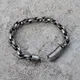 Braccialetti da uomo vintage con catena a maglie cubane in acciaio inossidabile da 9 mm per uomo, gioielli da polso hip-hop da motociclista pesante