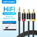 Vention Cavo jack da 3,5 mm a 3RCA Jack da 3,5 mm maschio a 3 RCA maschio AUX Splitter audio per altoparlante TV Box Cavo Aux stereo da 2,5 a RCA