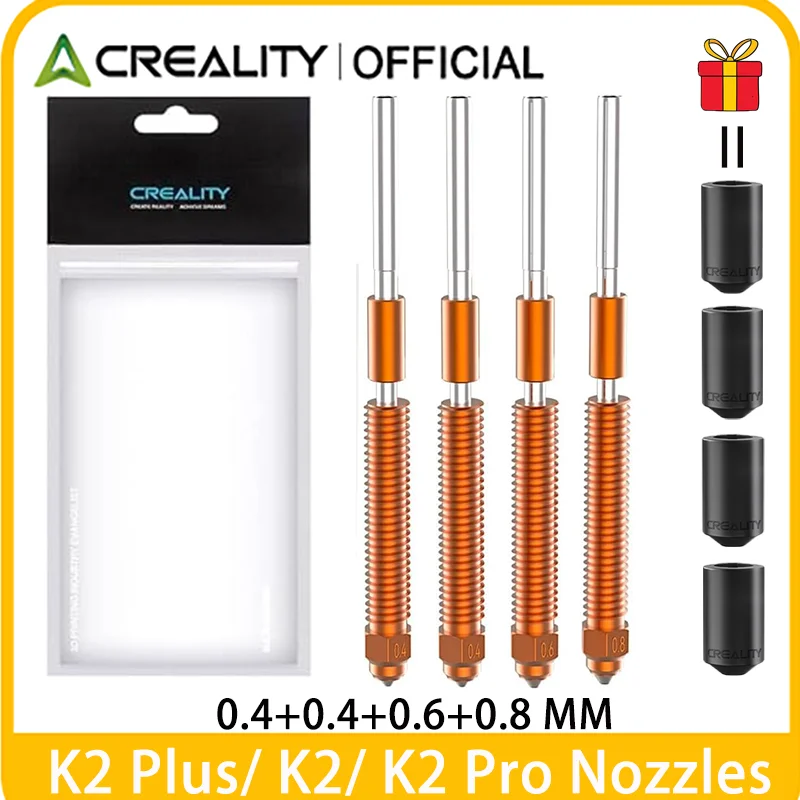 Creality K2 Plus/K2/K2 Pro 3D-Drucker-Zubehör „Einhorn“ K2P Schnellwechsel-Düsen-Kit Ganzmetall-Design Einfach zu montieren 4 Stück Image