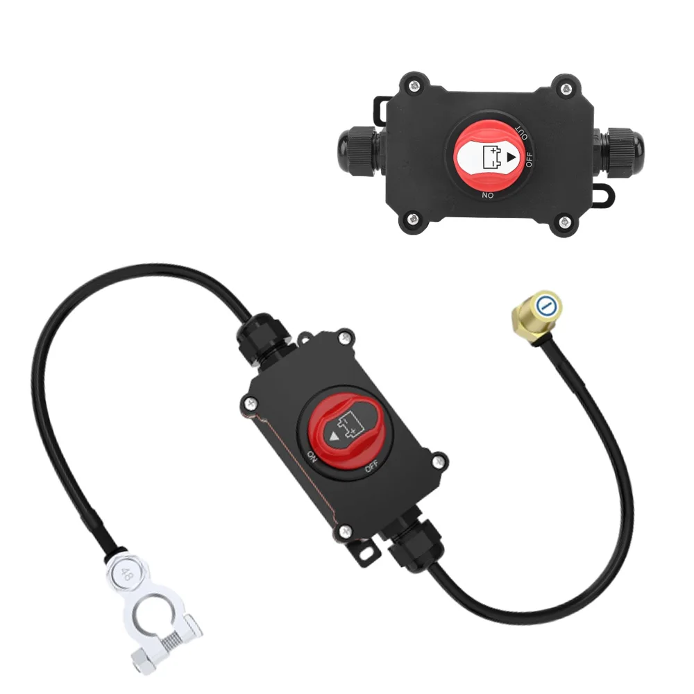 100 A Batterietrennschalter, IP67, wasserdicht, universeller Inline-Kabelschalter, 12 V–48 V, Ein-Aus-Wippschalter für den Außenbereich Image
