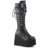 Keile Lange Stiefel für Frauen Gothic Schuhe Overknee Stiefel Cosplay Hohe Plattform Frauen Stiefel Neue High Heel Damen boot Botas