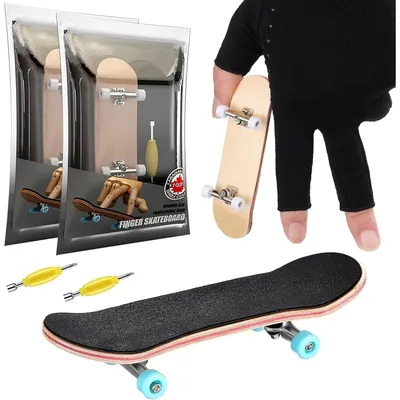 Wooden Finger Skateboard Park Mini Boards Toy Professional Skateboard Fingertip Movement Novelty Toys for Teens and Adults
