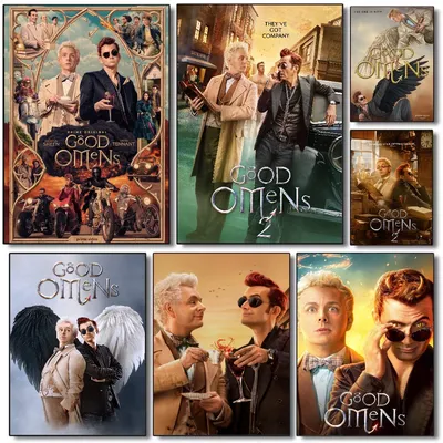TV Good Omens Series Show Movie Poster HD art sticky wall waterproof home living room bedroom bar aesthetic decoration