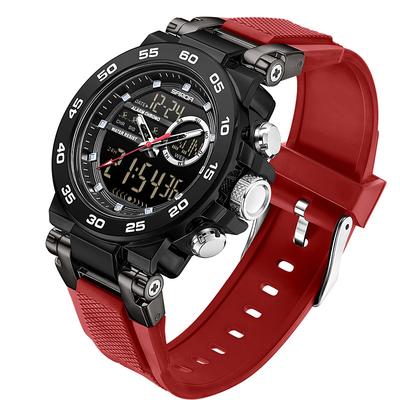 SANDA 6296 Sports Fashion Men Electronic Quartz Watch Shockproof Waterproof Luminous Calendar Casual Digital Watches