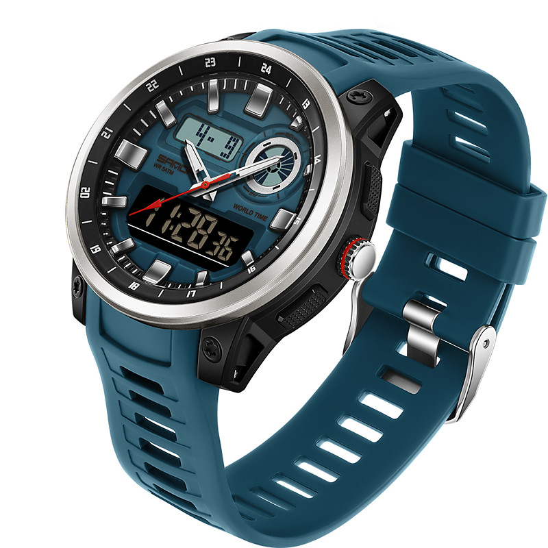 SANDA Fashion Brand Sport Electronics Watches Gift for men Outdoors Analog Digital Man Watch Luminous Waterproof Backlight Wristwatch