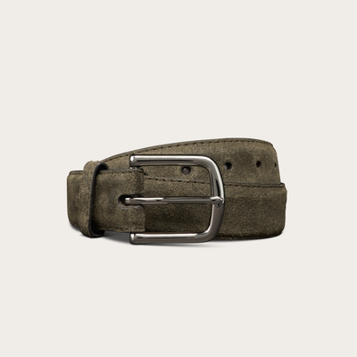 Tecovas Men's Suede Belt, Olive, Size 38