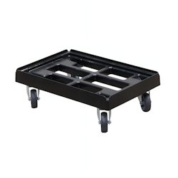 Transportroller für Kisten 60 x 40 cm mit 4 Lenkrollen in schwarz Image